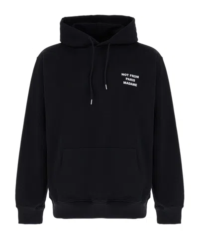DRÔLE DE MONSIEUR DRÔLE DE MONSIEUR SLOGAN-PRINTED DRAWSTRING HOODIE