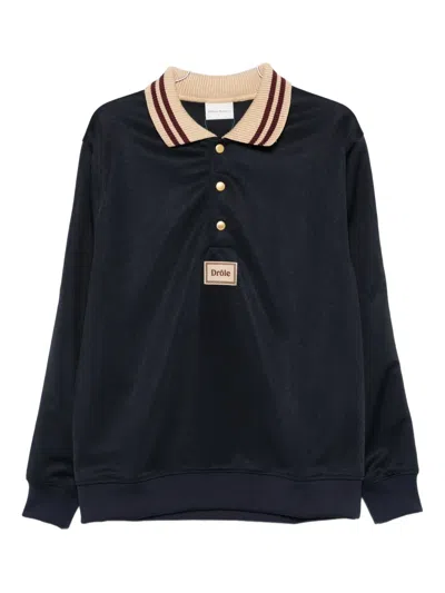 Drôle De Monsieur Drole De Monsieur Polo Shirt With Contrast Collar In Blue