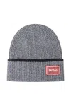 Drôle De Monsieur Logo-patch Wool Beanie In Gray
