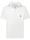 Drôle De Monsieur Logo Short Sleeve Polo Shirt In White