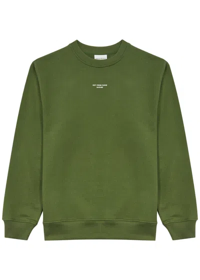 Drôle De Monsieur Logo-print Cotton Sweatshirt In Green