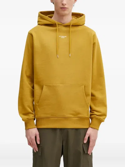 Drôle De Monsieur Logo-print Hoodie In Yellow