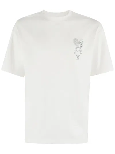 Drôle De Monsieur Logo Print T-shirt In White
