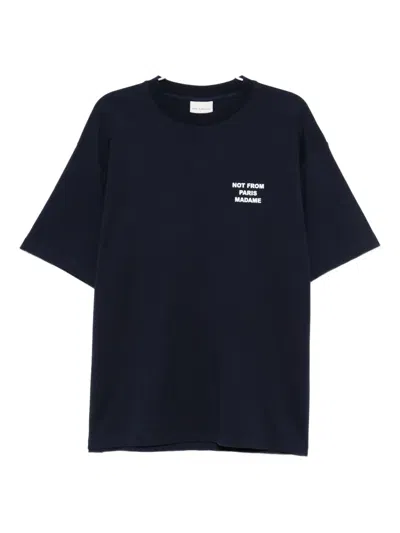 Drôle De Monsieur Logo-printed T-shirt In Blue