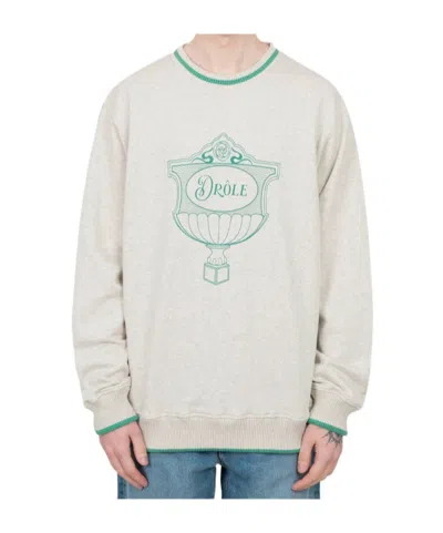 Drôle De Monsieur Logo Sweatshirt In White