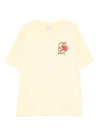 Drôle De Monsieur Drole De Monsieur Logo T-shirt In Yellow