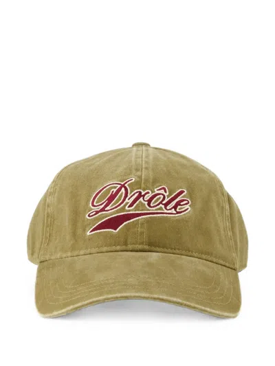 Drôle De Monsieur Logo-embroidered Baseball Cap In Green