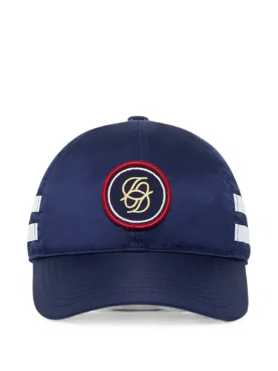 Drôle De Monsieur Logo-patch Striped Cap In Blue