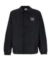 Drôle De Monsieur Black Jacket With Logo In Techno Fabric Man In Black