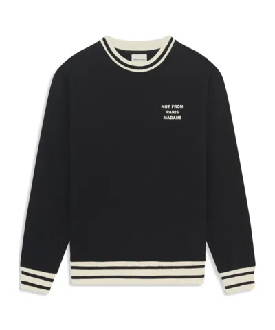 Drôle De Monsieur Long-sleeved Sweater In Black