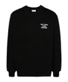 Drôle De Monsieur Black Sweatshirt With Bold Slogan And Elastic Hems In Black