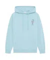 Drôle De Monsieur Logo Embroidered Hooded Sweatshirt In Blue