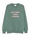 Drôle De Monsieur Drole De Monsieur Le Sweatshirt Slogan In Green