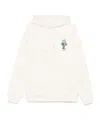 Drôle De Monsieur Hooded Sweatshirt With Logo And Pouch Pocket In White
