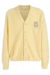 Drôle De Monsieur Embroidered-flower Ribbed Cardigan In Lyl