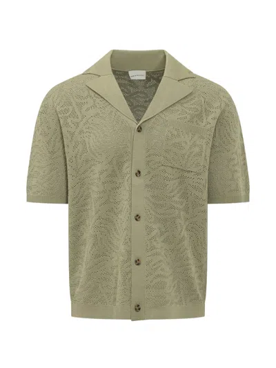 Drôle De Monsieur Drole De Monsieur Maille Dentelle Shirt In Green
