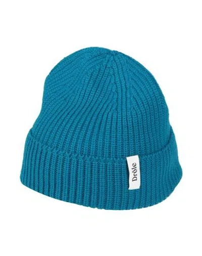 Drôle De Monsieur Man Hat Deep Teal Size Onesize Merino Wool In Green