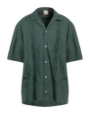 Drôle De Monsieur Man Shirt Dark Green Size S Cotton In Green