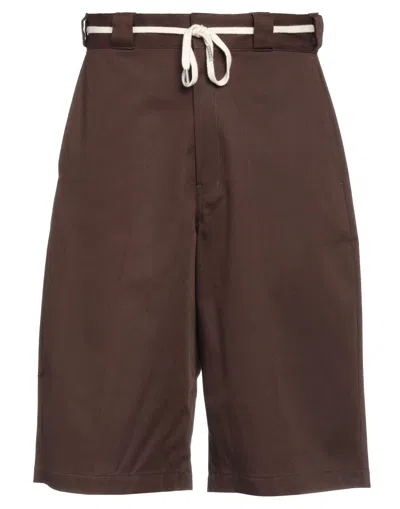 Drôle De Monsieur Man Shorts & Bermuda Shorts Chocolate Brown Size S Polyester, Cotton