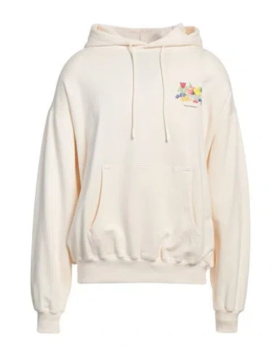 Drôle De Monsieur Man Sweatshirt Cream Size L Cotton In White