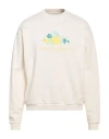 Drôle De Monsieur Man Sweatshirt Cream Size Xs Cotton In White