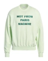 Drôle De Monsieur Man Sweatshirt Light Green Size L Cotton