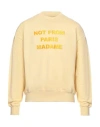 Drôle De Monsieur Man Sweatshirt Pastel Yellow Size L Cotton
