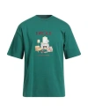 Drôle De Monsieur Man T-shirt Dark Green Size S Cotton In Green