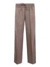 Drôle De Monsieur Chevron Pattern Wide Leg Trousers In Neutral