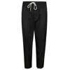Drôle De Monsieur Black Carrot Pants With Drawstring In Wool Blend Man In Black