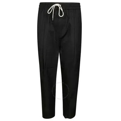 DRÔLE DE MONSIEUR DROLE DE MONSIEUR MEN'S BLACK CROPPED DRAWSTRING PANTS