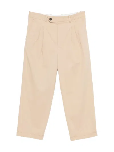 Drôle De Monsieur Drole De Monsieur Men's Cropped Cotton Pants With One Pleat In Pink