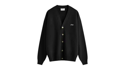 Pre-owned Drôle De Monsieur Men's Drole De Monsieur Le Cardigan Crewneck Sweatshirt In Black