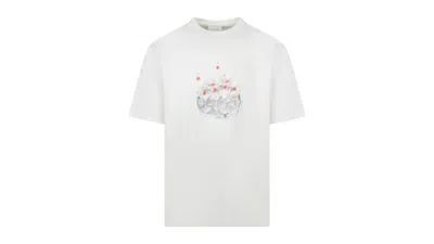 Pre-owned Drôle De Monsieur Men's Drole De Monsieur Le Cocktails T-shirt In White