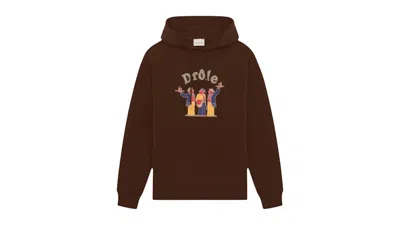 Pre-owned Drôle De Monsieur Men's Drole De Monsieur Le Hoodie Crillon Hoodie In Brown