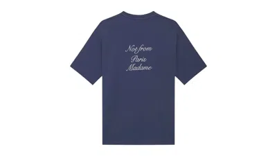 Pre-owned Drôle De Monsieur Men's Drole De Monsieur Le Script T-shirt In Navy Blue