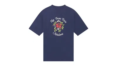 Pre-owned Drôle De Monsieur Men's Drole De Monsieur Le Slogan T-shirt In Navy Blue