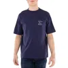 Drôle De Monsieur Le T-shirt Slogan Calligraphy T-shirt In Blue