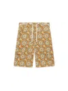 Drôle De Monsieur Le Short Workwear Paisley Shorts In Giallo