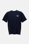 Drôle De Monsieur Blue Crewneck T-shirt With Slogan Print On The Front And Back In Cotton Man