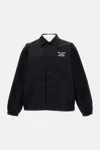 Drôle De Monsieur Techno Fabric Black Jacket In Black