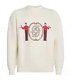 Drôle De Monsieur Merino Ribbed Groom Sweater In White