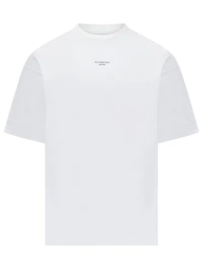 Drôle De Monsieur Drole De Monsieur Minimal Logo Mini T-shirt In Optic White