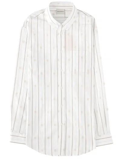 Drôle De Monsieur Monogram Shirt Regular Fit Long Sleeves In White