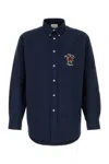 Drôle De Monsieur La Chemise Slogan Fleurs-l Nd Drole De Monsieur Male In Blue