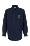 Drôle De Monsieur La Chemise Slogan Fleurs-l Nd Drole De Monsieur Male In Navy