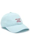 Drôle De Monsieur Nfpm Embroidered Cotton Cap In Light Blue