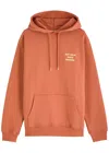 Drôle De Monsieur Nfpm Hooded Cotton Sweatshirt In Rust