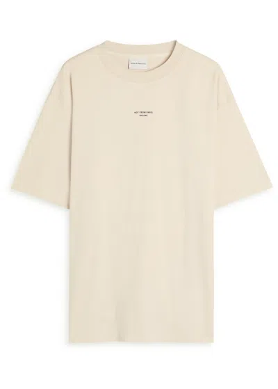 Drôle De Monsieur Nfpm Printed Cotton T-shirt In Brown