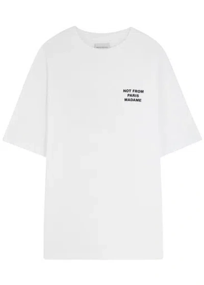 Drôle De Monsieur Nfpm Printed Cotton T-shirt In White